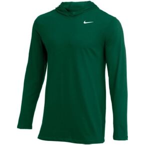 Nike Mens Dry Long Sleeve Hoodie Tee (Green, Medium)