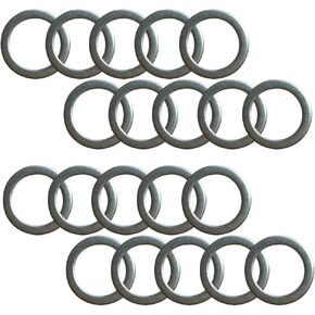 20 x Pedal Washers 20mm x 15mm w/ 1mm thickness Stainless steel Replacement Silver for Moutain Bike Road Bike