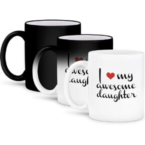 3dRose I Love My Awesome Daughter Mug, 11 oz, Red