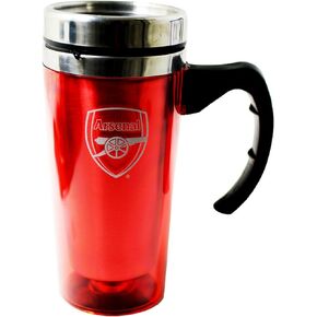 Arsenal FC Official Aluminum Soccer Travel Mug (One Size) (Red)