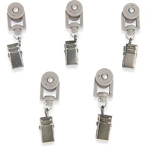 Rod Desyne Cordless Traverse Rod Sliders, Satin Nickel, 10 Piece