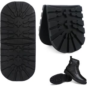 Heel Repair Pad 2 Pairs Rubber Sole Pad 8 MM Half Sole Repair Pad Black Resistant Sole Sheet for Leather Shoes Sports Shoes Boots