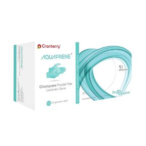 Cranberry USA CR3026case Aquaprene Chloroprene Powder Free Exam Gloves, 3.2 mil, Aqua, Small (Pack of 2000)