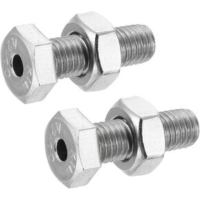MECCANIXITY M10x30mm Hollow Screw Bolts External Hexagon Fasteners with Nuts, 304 Stainless Steel Pack of 2