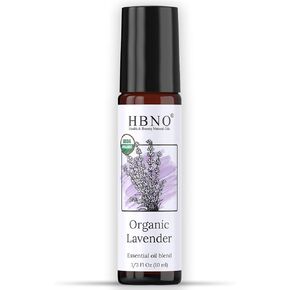 HBNO Organic Helichrysum Italicum Essential Oil Roll-On - 1/3 oz (10 ml) Travel Size - USDA Certified Organic Lavender and Mct Oils - Perfect for Traveling, Aromatherapy, Massage, perfumes,