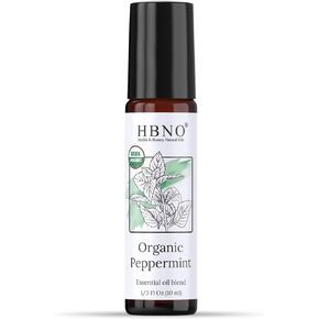 HBNO Organic Helichrysum Italicum Essential Oil Roll-On - 1/3 oz (10 ml) Travel Size - USDA Certified Organic Lavender and Mct Oils - Perfect for Traveling, Aromatherapy, Massage, perfumes,