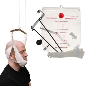 جهاز جر عنق الرحم من BodyMed - نقالة أرجوحة للرقبة فوق الباب للعلاج المنزلي للعصب المبهم وتخفيف الضغط على العمود الفقري - معدات العلاج الطبيعي المساعدة على عدم الراحة