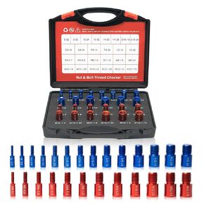 Nut and Bolt Thread Checker Nut Bolt Size Gauge- 36 Male/Female Nut and Bolt Sizer SAE & Metric, Nut and Bolt Identifier Gauge Set