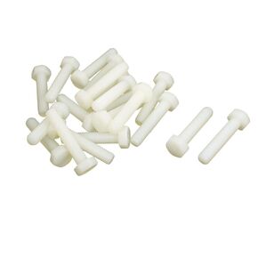 uxcell M8 x 40mm Full Thread Nylon Metric Hex Head Cap Screw Bolt 20 Pcs