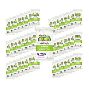 Hand Sanitizer Wipes by Boogie Wipes, Alcohol-Free, Hypoallergenic and Moisturizing Aloe, Boogie Hand Wipes for Adults and Kids, 1 Packs of 20 Wipes