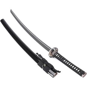 siwode Katana Handmade Full Tang Sharp, Alloy Tsuba Japanese Samurai Sword High Carbon Steel 1060,T10 1095, 40-Inch