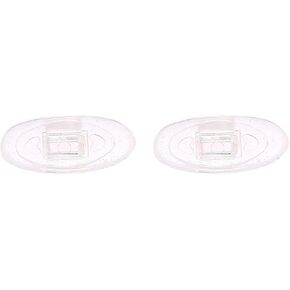 Clear Rubber Silicon Clip On Type Nose Pads Pieces Buds for Glasses Sunglasses Frames Reading Eye Wear HNP003 (Clear - 6 Pairs)