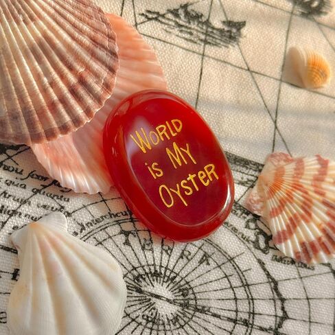 World is My Oyster Agate Healing Crystal Inspirational Gifts You Got This Cheer Up Gift for Women Men in Kuwait