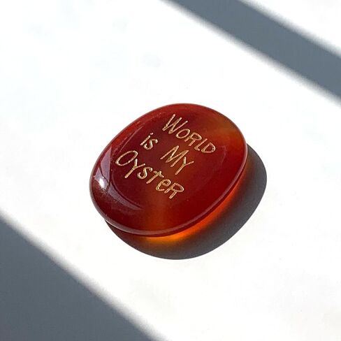 World is My Oyster Agate Healing Crystal Inspirational Gifts You Got This Cheer Up Gift for Women Men in Kuwait