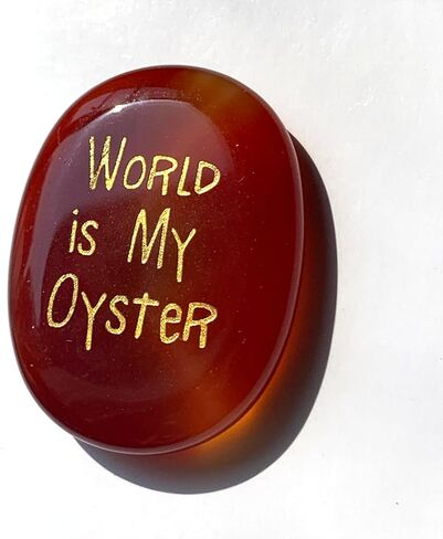 World is My Oyster Agate Healing Crystal Inspirational Gifts You Got This Cheer Up Gift for Women Men in Kuwait