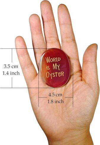 World is My Oyster Agate Healing Crystal Inspirational Gifts You Got This Cheer Up Gift for Women Men in Kuwait