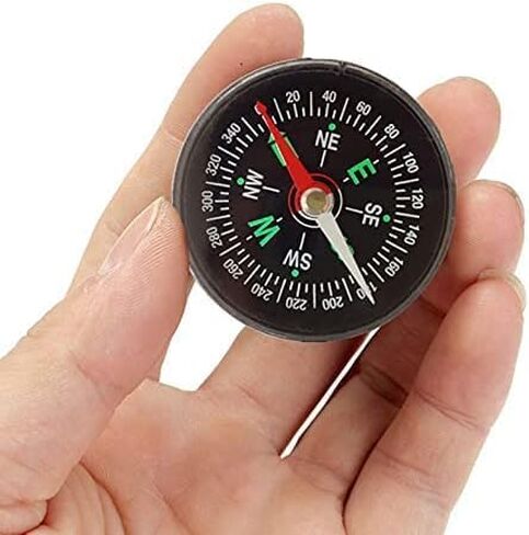 1pc Black Mini Survival Compass Outdoor New 40mm Pocket Oil Filled Compass for Camping Hiking Portable Navigation Camping Handheld Outdoor Activities Accessory,Electronics and Gadgets,Compasses in Saudi Arabia