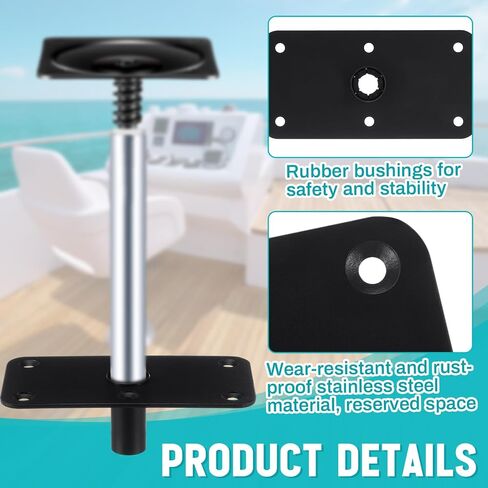 Blulu 2 جهاز كمبيوتر شخصى الفولاذ المقاوم للصدأ مقعد القارب الركائز 4 "× 8" قاعدة مقعد القارب ل 3/4 "مقعد القارب دبوس آخر المقبس الثقيلة جون اكسسوارات القوارب لمقعد القارب مقعد آخر دوار الصيد البحري قارب عائم in Saudi Arabia