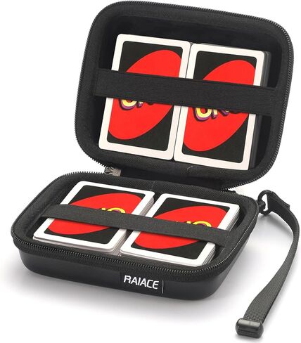 حقيبة حمل صلبة من RAIACE متوافقة مع لعبة بطاقات المرحلة 10/UNO، لعبة بطاقات اللعب، صندوق تخزين حماية البطاقات، لعبة بطاقات المرحلة 10 للبالغين والأطفال، تناسب ما يصل إلى 300 بطاقة - أخضر (جراب فقط) in Kuwait