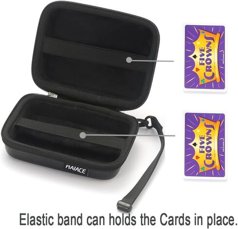 حقيبة حمل صلبة من RAIACE متوافقة مع لعبة بطاقات المرحلة 10/UNO، لعبة بطاقات اللعب، صندوق تخزين حماية البطاقات، لعبة بطاقات المرحلة 10 للبالغين والأطفال، تناسب ما يصل إلى 300 بطاقة - أخضر (جراب فقط) in Kuwait