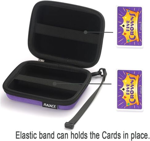 RAIACE Hard Carrying Case Compatible with Phase 10/UNO Card Game, Playing Card Game, Card Protection Storage Box,Phase 10 card game for adults and Kid,Fits up to 300+ Cards - Green (Only Case) in Saudi Arabia