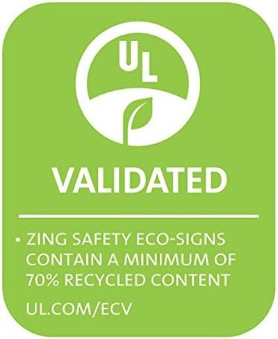 ملصق نافذة من Zing Green Products 1823D من البوليسترين المعاد تدويره "الأسلحة النارية محظورة"، طول 7 بوصات، عرض 5 بوصات، لاصق للوجه، عبوة من قطعتين in Saudi Arabia