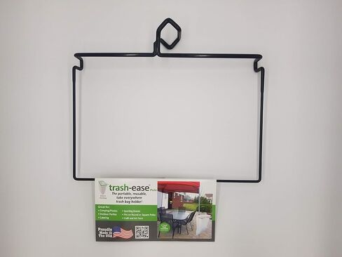 Trash-Ease-Canopy 1 inch - The Portable Trash Bag Holder- for The Canopy Tent. Great for: Camping, Tailgating, 13 Gallon Drawstring Garbage Bag Size, NO Tools Needed (13 gal Black & Black) in Saudi Arabia