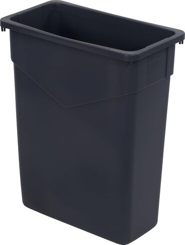 Carlisle FoodService Products Trimline Rectangular Waste Container with Handles, Polyethylene, 15 Gallons, Gray in Saudi Arabia