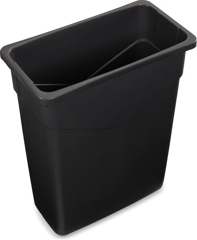Carlisle FoodService Products Trimline Rectangular Waste Container with Handles, Polyethylene, 15 Gallons, Gray in Saudi Arabia