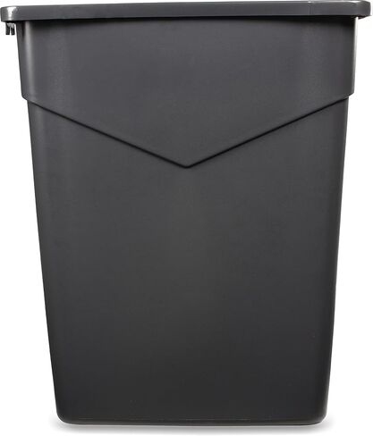 Carlisle FoodService Products Trimline Rectangular Waste Container with Handles, Polyethylene, 15 Gallons, Gray in Saudi Arabia
