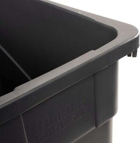 Carlisle FoodService Products Trimline Rectangular Waste Container with Handles, Polyethylene, 15 Gallons, Gray in Saudi Arabia