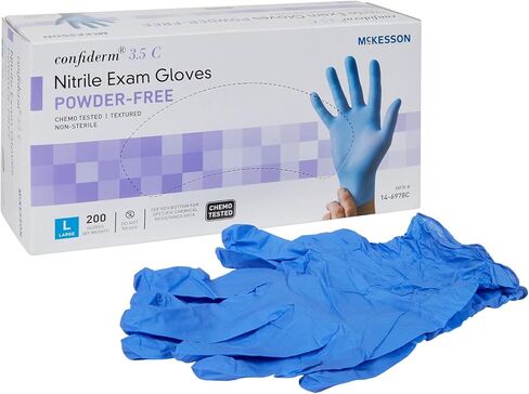 قفاز فحص النتريل McKesson Confiderm® 3.5C، كبير، أزرق in Saudi Arabia