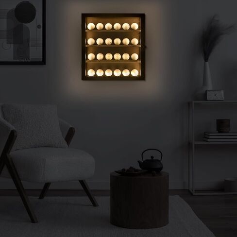 حافظة عرض كرة الجولف مع ضوء LED إطار كرة جولف أكريليك شفاف محمي من الأشعة فوق البنفسجية صندوق عرض كرة الجولف اللامع رف حامل عرض لخزانة كرات الجولف التذكارية in Kuwait