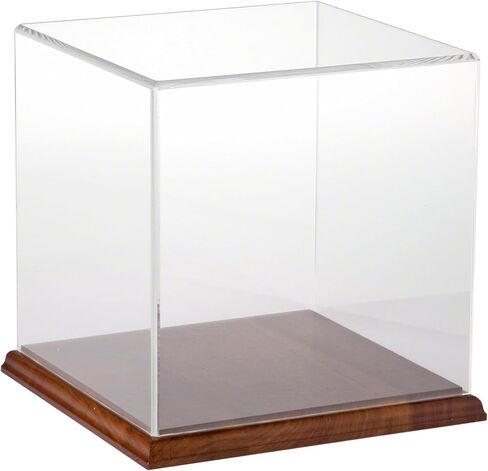 Plymor Clear Acrylic Display Case with Clear Base, 8" x 8" x 8" in Saudi Arabia