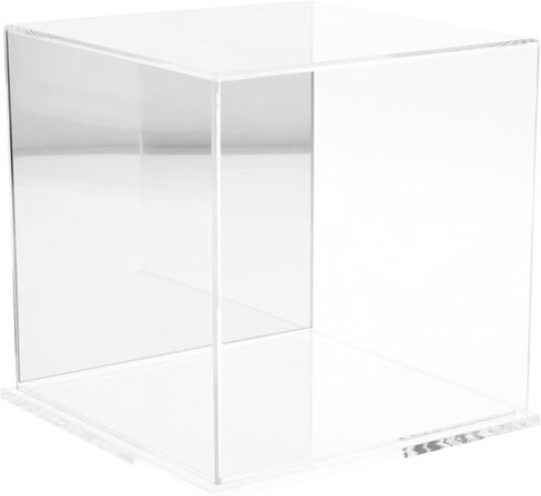 Plymor Clear Acrylic Display Case with Clear Base, 8" x 8" x 8" in Saudi Arabia