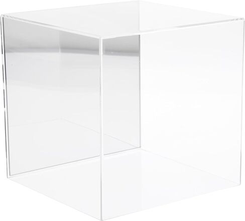 Plymor Clear Acrylic Display Case with Clear Base, 8" x 8" x 8" in Saudi Arabia