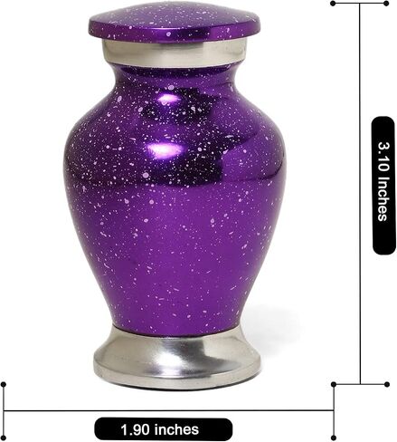Small Cremation Urn for Human Remains Ashes for Women - Pink Glittered Keepsake Token with Velvet Carry Bag, Paper Funnel in a Beautiful Gift Box - Serenity Funeral Urn & Keepsake in Saudi Arabia