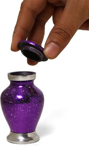 Small Cremation Urn for Human Remains Ashes for Women - Pink Glittered Keepsake Token with Velvet Carry Bag, Paper Funnel in a Beautiful Gift Box - Serenity Funeral Urn & Keepsake in Saudi Arabia