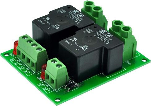 لوحة وحدة مرحل الطاقة CZH-LABS 12 فولت سلبية 2 SPST-NO 30 أمبير. in Kuwait