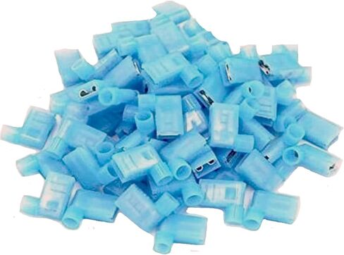 90 Degree 16-14 AWG Flag Shaped Right Angle Spade Connectors Terminals Nylon Insulated Quick Disconnects Wire Connectors,Blue 100 Pcs in Saudi Arabia