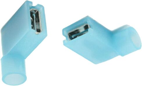 90 Degree 16-14 AWG Flag Shaped Right Angle Spade Connectors Terminals Nylon Insulated Quick Disconnects Wire Connectors,Blue 100 Pcs in Saudi Arabia