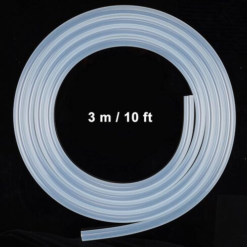 Silicone Tubing, High Temp Food Grade Pure Silicone Tubing Natural Silicone Tube 7/16 inch (12 mm) OD 5/16 inch (8 mm) ID, Highly Elastic and Strong, 3 Feet in Saudi Arabia