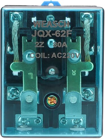 2Pcs High Power Relay JQX-62F-2Z, Coil Voltage AC 220V 80A, DPDT 2NO 2NC, Electronmagnetic Relay, 35mm Rail Mount (AC 220V, 2) in Saudi Arabia