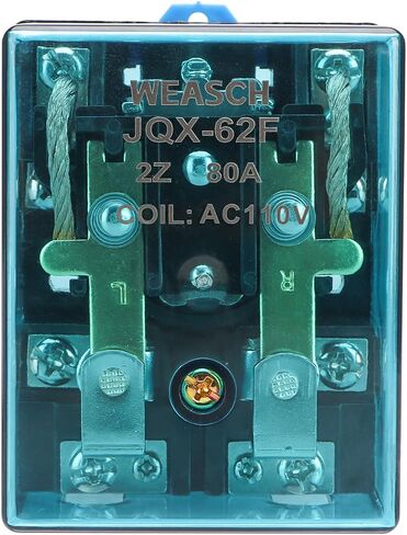 2Pcs High Power Relay JQX-62F-2Z, Coil Voltage AC 220V 80A, DPDT 2NO 2NC, Electronmagnetic Relay, 35mm Rail Mount (AC 220V, 2) in Saudi Arabia