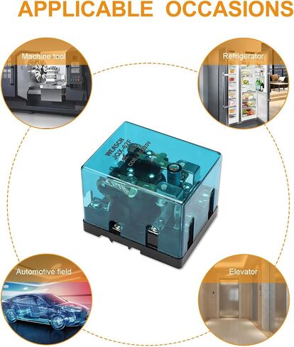 2Pcs High Power Relay JQX-62F-2Z, Coil Voltage AC 220V 80A, DPDT 2NO 2NC, Electronmagnetic Relay, 35mm Rail Mount (AC 220V, 2) in Saudi Arabia