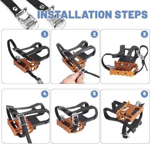 4 قطع من أحزمة دواسة الدراجة القابلة للتعديل، أشرطة مطاطية لدواسة الدراجة ثابتة للياقة البدنية للصالة الرياضية والمنزل والمكتب in Kuwait