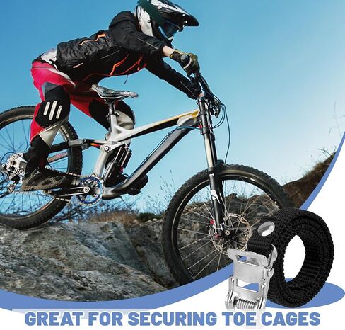 4 قطع من أحزمة دواسة الدراجة القابلة للتعديل، أشرطة مطاطية لدواسة الدراجة ثابتة للياقة البدنية للصالة الرياضية والمنزل والمكتب in Kuwait