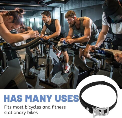 4 قطع من أحزمة دواسة الدراجة القابلة للتعديل، أشرطة مطاطية لدواسة الدراجة ثابتة للياقة البدنية للصالة الرياضية والمنزل والمكتب in Kuwait