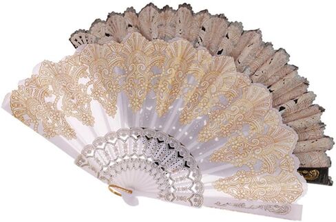 HOMSFOU Chinese Folding Fan Folding Hand Fan Chinese Foldable Fan Vintage Handheld Fan Dancing Performance Fan Traditional Japanese Fan for Wedding Home Wall Decor Photo Props White in Saudi Arabia