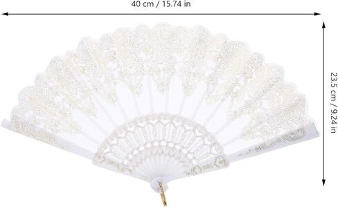 HOMSFOU Chinese Folding Fan Folding Hand Fan Chinese Foldable Fan Vintage Handheld Fan Dancing Performance Fan Traditional Japanese Fan for Wedding Home Wall Decor Photo Props White in Saudi Arabia